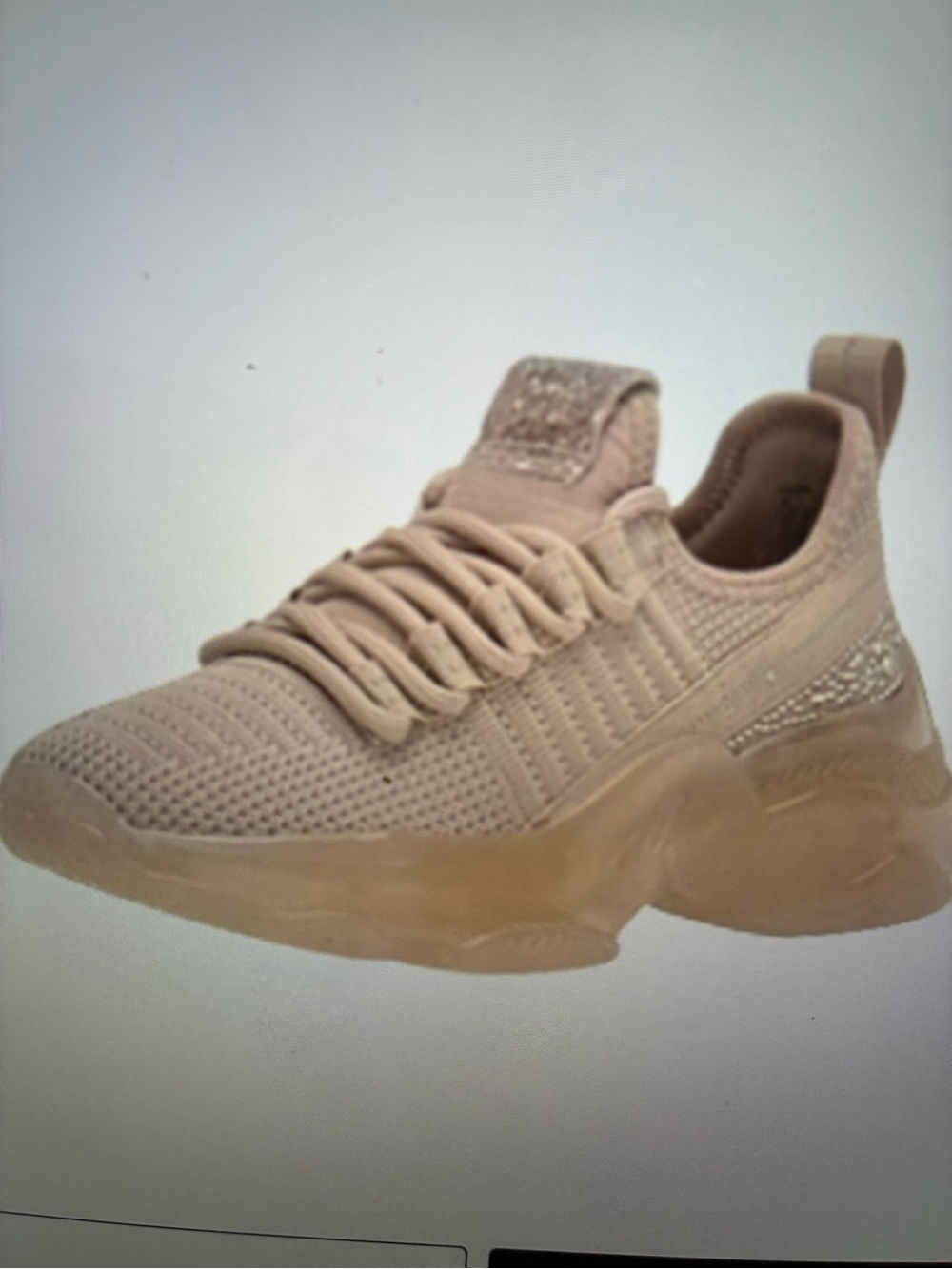 Steve Madden Nude Knit Platform Sneaker